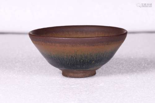 JIAN WARE BLACK AND BROWN GLAZED CUP