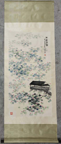 LOTUS POND SCROLL BY QI BAISHI