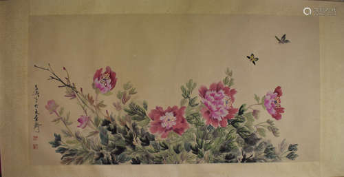 A CHINESE BIRD-AND-FLOWER PAINTING, WANG XUETAO MARK