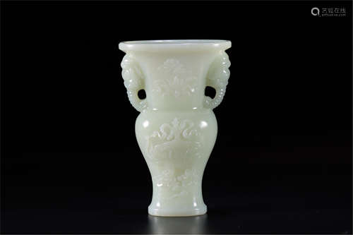 A Chinese Carved Jade Vase