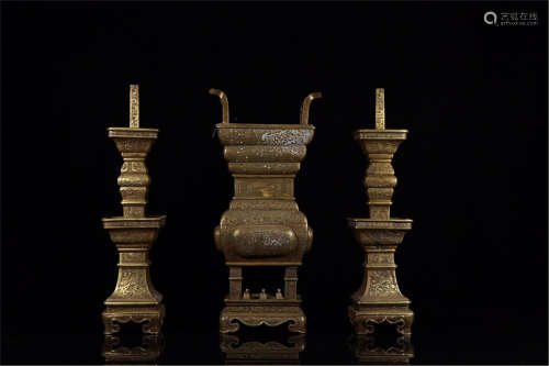 A Set of Chinese Bronze Crafts
