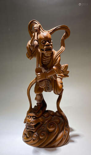 HUANGYANG WOOD CARVED FIGUER STATUE