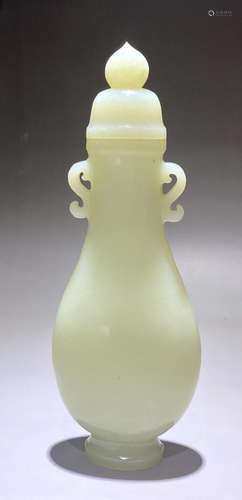 HETIAN JADE CARVED VASE