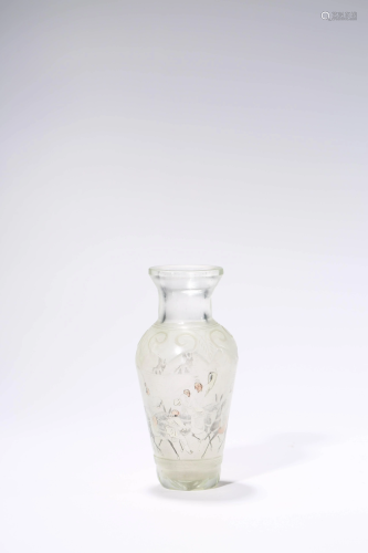 An Inside Painting Peking Glass Vase, Republic Period