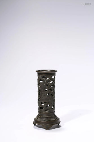 A Bronze Tripod Kilin Incense Burner , Qing Dynasty