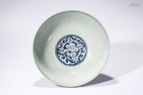 A Large Blue and White Bowl, Ming Dynasty