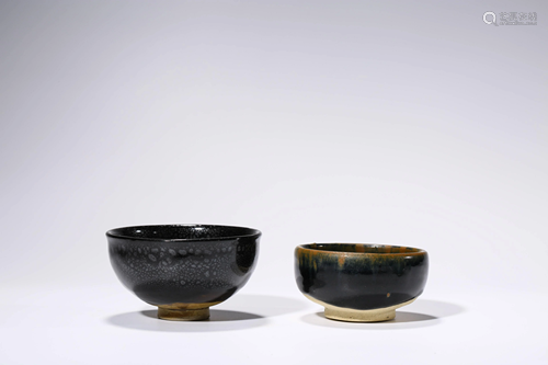 Two Black Glazed Bowls