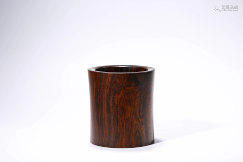 A Fine Rosewood Brushpot, Qing dynasty