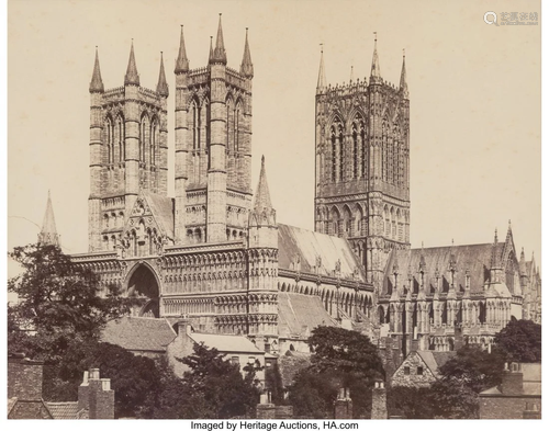 38100: Unknown Artist (19th Century) Lincoln Cathedral,