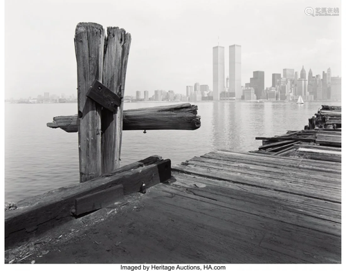 38098: George Tice (American, 1938) Lower Manhattan fro