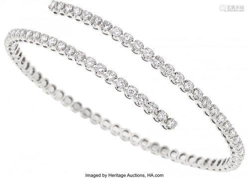 11056: Diamond, White Gold Bracelet The bracelet featu