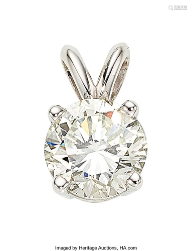 11115: Diamond, White Gold Pendant The pendant featur