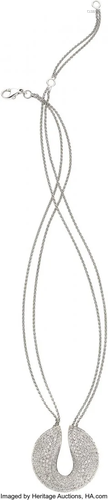 11109: Diamond, White Gold Necklace, Antonini The pend