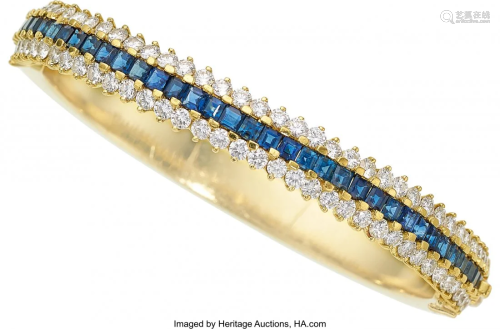 11002: Diamond, Sapphire, Gold Bracelet, Hammerman Bros