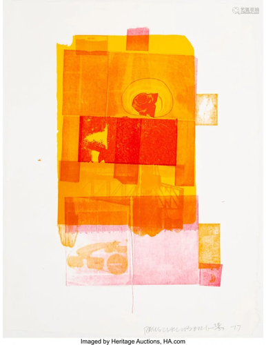 40061: Robert Rauschenberg (1925-2008) Romances (Pomegr