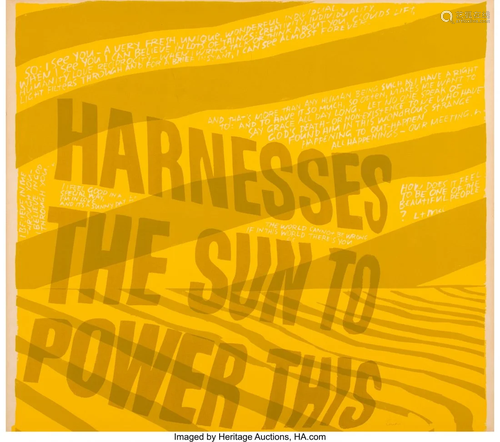 40040: Corita Kent (1918-1986) Harness the Sun, 1967 Sc