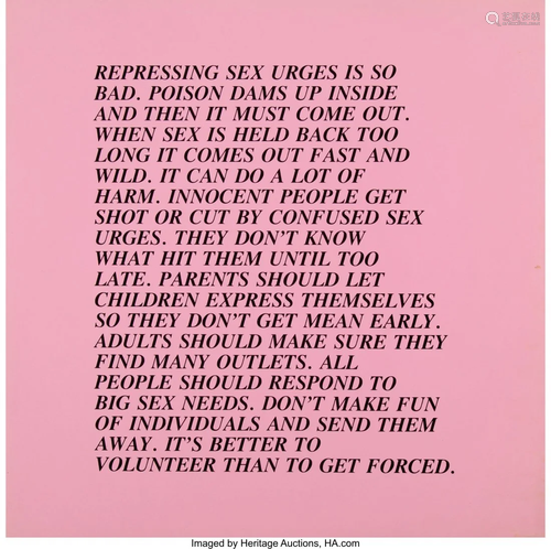 40035: Jenny Holzer (b. 1950) Inflammatory Essays (28 w