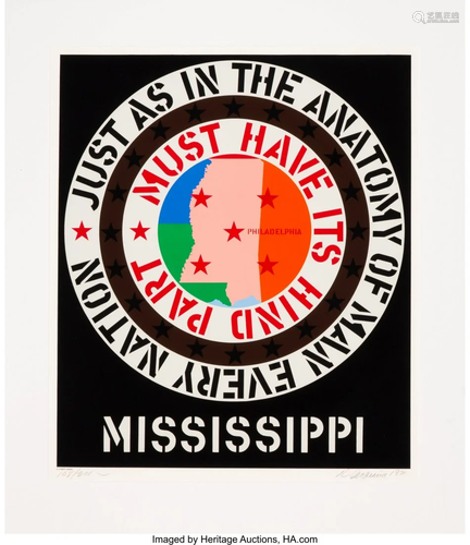 40036: Robert Indiana (1928-2018) Mississippi, from Dec