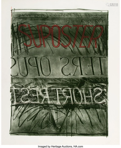 40054: Bruce Nauman (b. 1941) Suposter, 1972 Lithograph