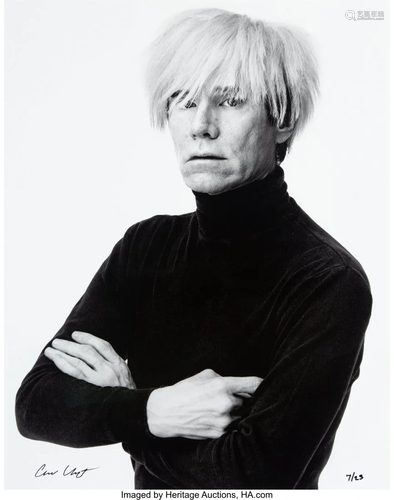 40082: Andrew Unangst (b. 1950) Portrait of Andy Warhol