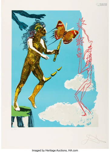 40018: Salvador Dali (1904-1989) Madam butterfly & the