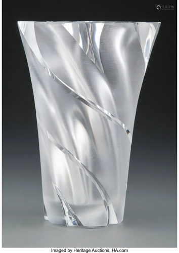 27202: A Lalique Clear and Frosted Glass Narcisse Vase,