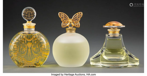 27191: Three Limited Edition Baccarat Glass Perfumes fo