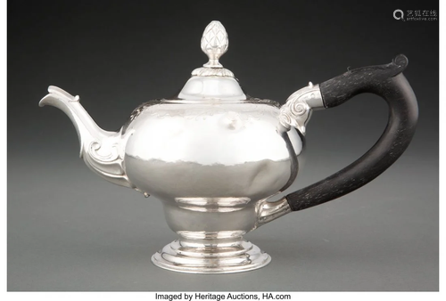 27123: A John Hastier Coin Silver Teapot, New York, NY,