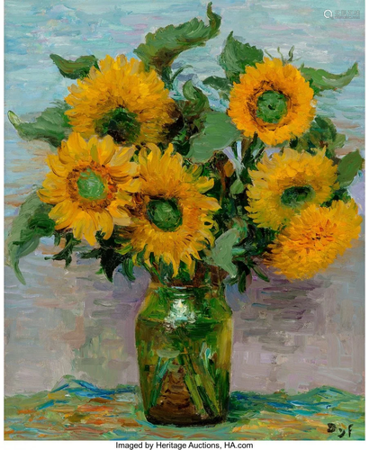 27061: Marcel Dyf (French, 1899-1985) Tournesols (Sunfl