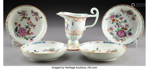 27048: A Group of Five Chinese Export Porcelain Table A