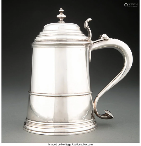 27121: A George Hanners Coin Silver Tankard, Boston, Ma