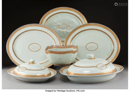 27049: An Eight-Piece Chinese Export Porcelain Service,