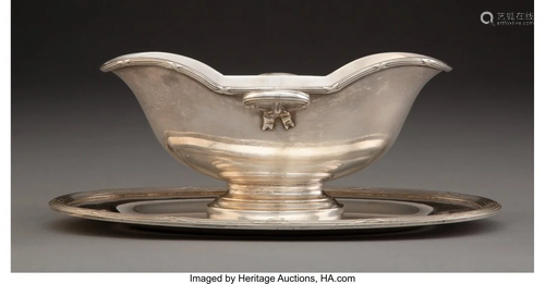 27134: A Christofle Silver-Plated Gravy Boat on Underpl