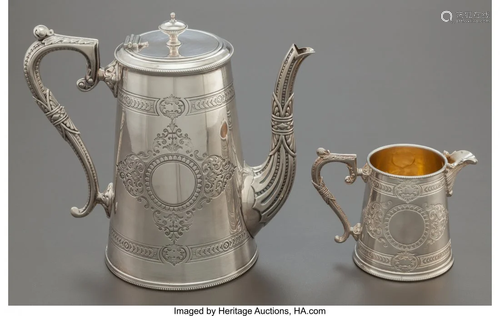 27069: A MAPPIN & WEBB VICTORIAN SILVER-PLATED COFFEE P