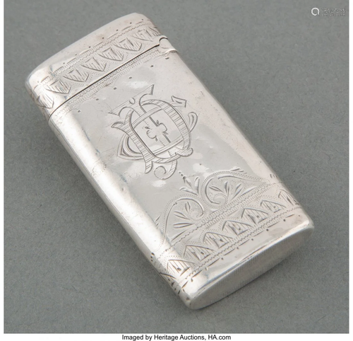 27095: A Gorham Mfg. Co. Silver Match Safe, Providence,