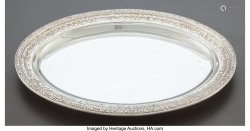 27070: A TIFFANY & CO. SILVER-PLATED OVAL TRAY Tiffany