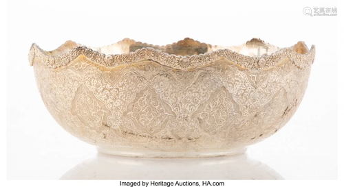 27066: An Iranian Chased Silver Bowl, circa 1970 Marks: