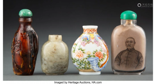 78028: A Group of Four Chinese Snuff Bottles Marks to p