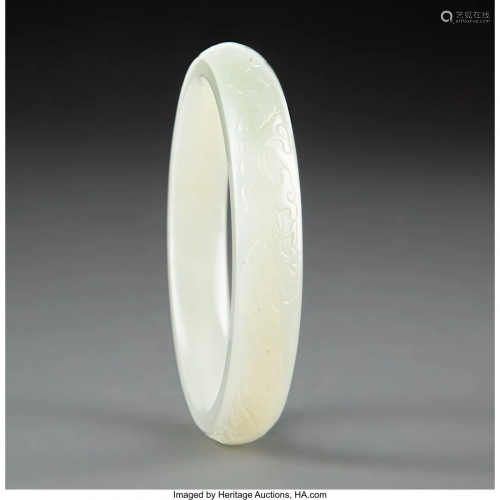 78054: A Chinese Jade Bangle 3 inches (7.6 cm) The in