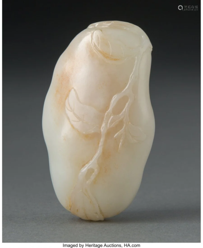 78015: A Chinese Carved Jade Snuff Bottle, 18th century