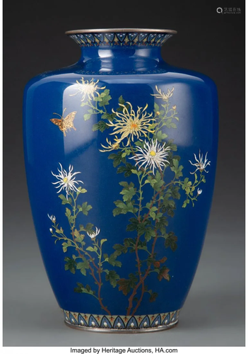 78275: A Japanese Cloisonné-Enamel Vase, Hayashi