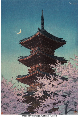 78321: Hasui Kawase (Japanese, 1883-1957) Evening Glow