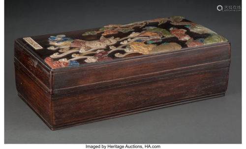 78170: A Chinese Hardwood Box with Mother-of-Pearl and