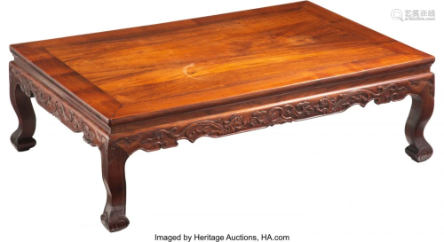 78171: A Chinese Hardwood Low Table Marks: CHINA 12 x 3