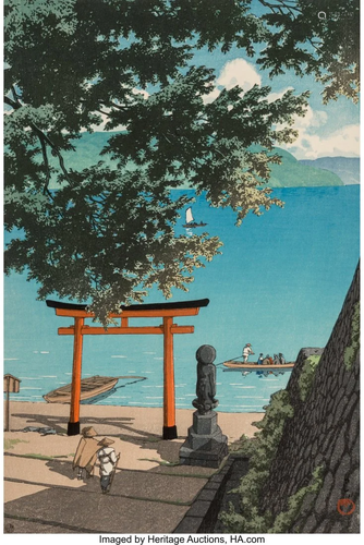 78322: Hasui Kawase (Japanese, 1883-1957) Nikko Chuzenj