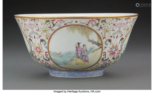 78127: A Chinese Famille Rose Porcelain Bowl Marks: Six