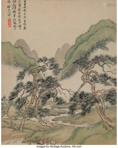 78206: After Wang Hui (Chinese 1632-1717) Landscape (tw