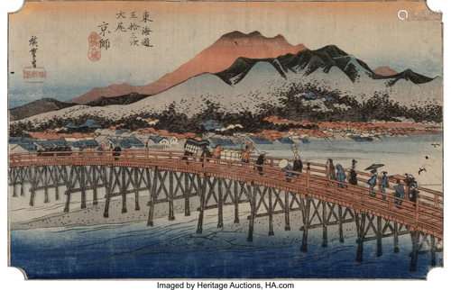 78308: Utagawa Hiroshige I (Japanese, 1797-1858) Fifty-