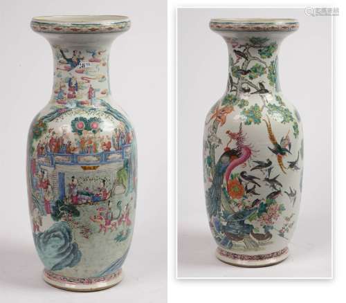 中国大型多色瓷瓶，饰