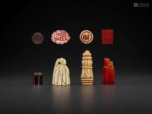 A LOT OF FOUR SEALS, QING DYNASTY TO REPUBLIC PERIOD